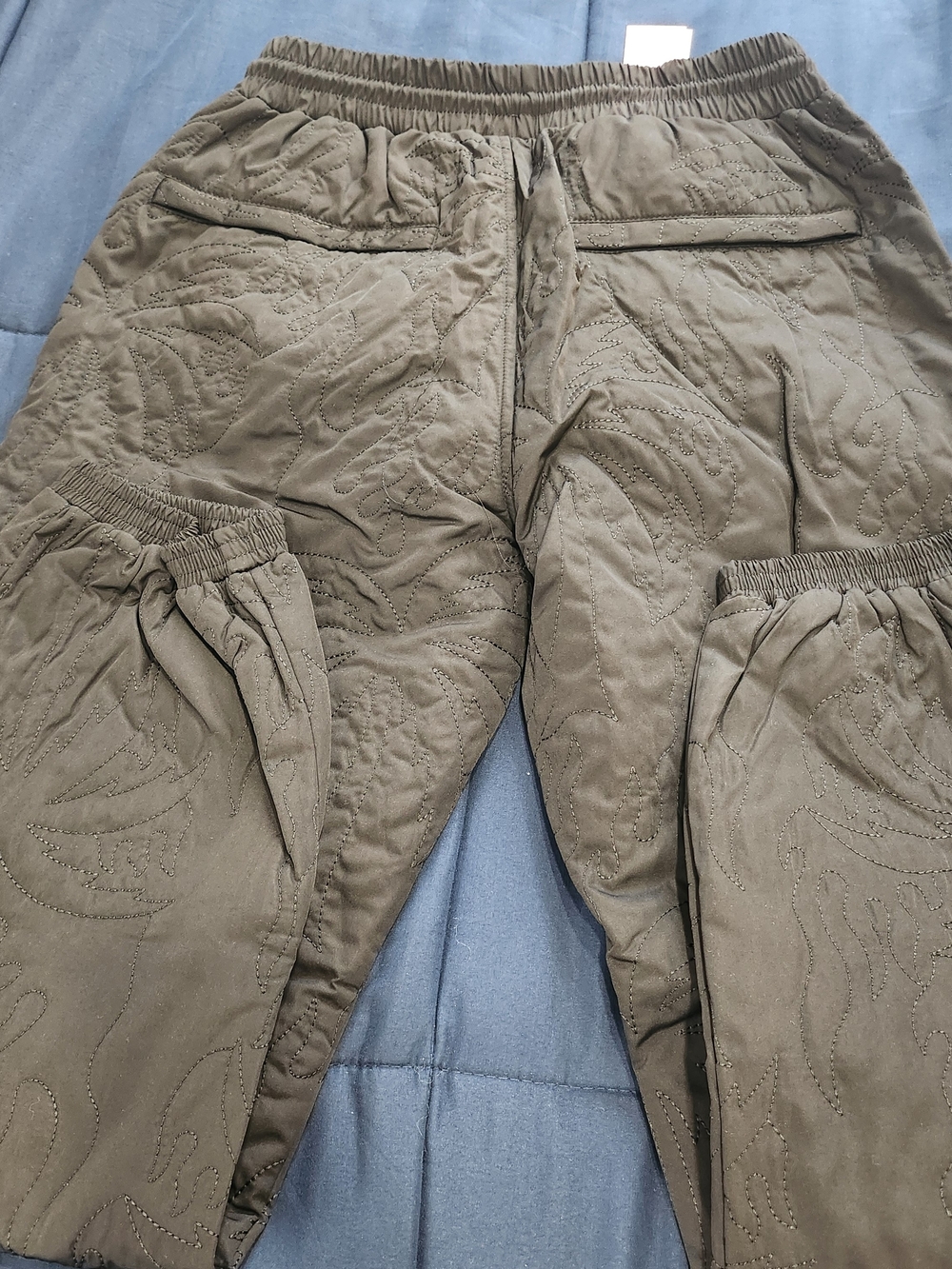 🔥 BRAND NEW Babylon LA Quilted Flame Track Pants 🔥 - Picture 4 of 12